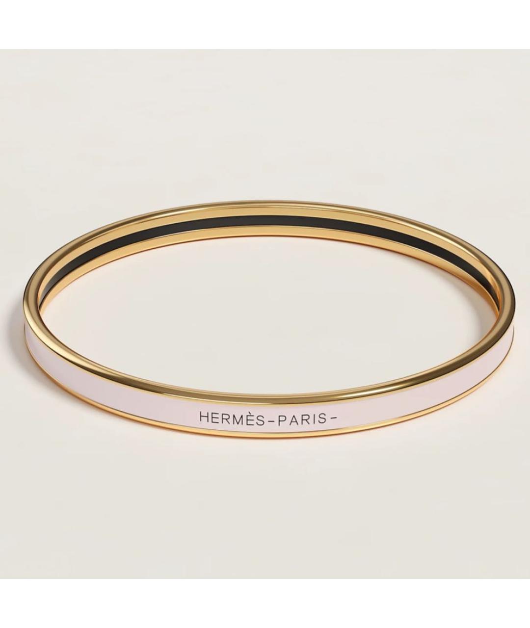 HERMES Розовый металлический браслет, фото 4