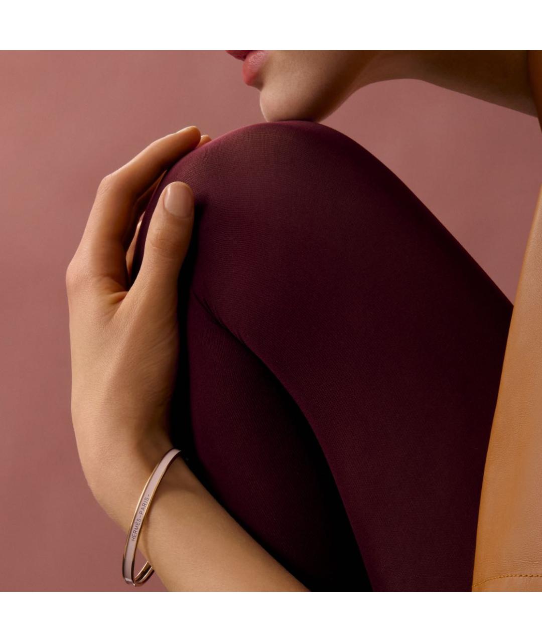 HERMES Розовый металлический браслет, фото 2