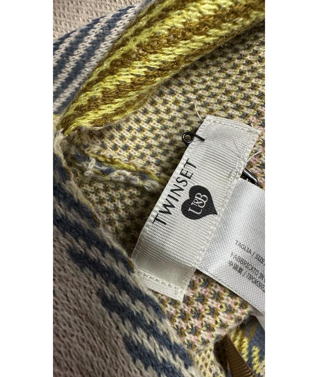 TWIN-SET Мульти полиэстеровый кардиган, фото 4