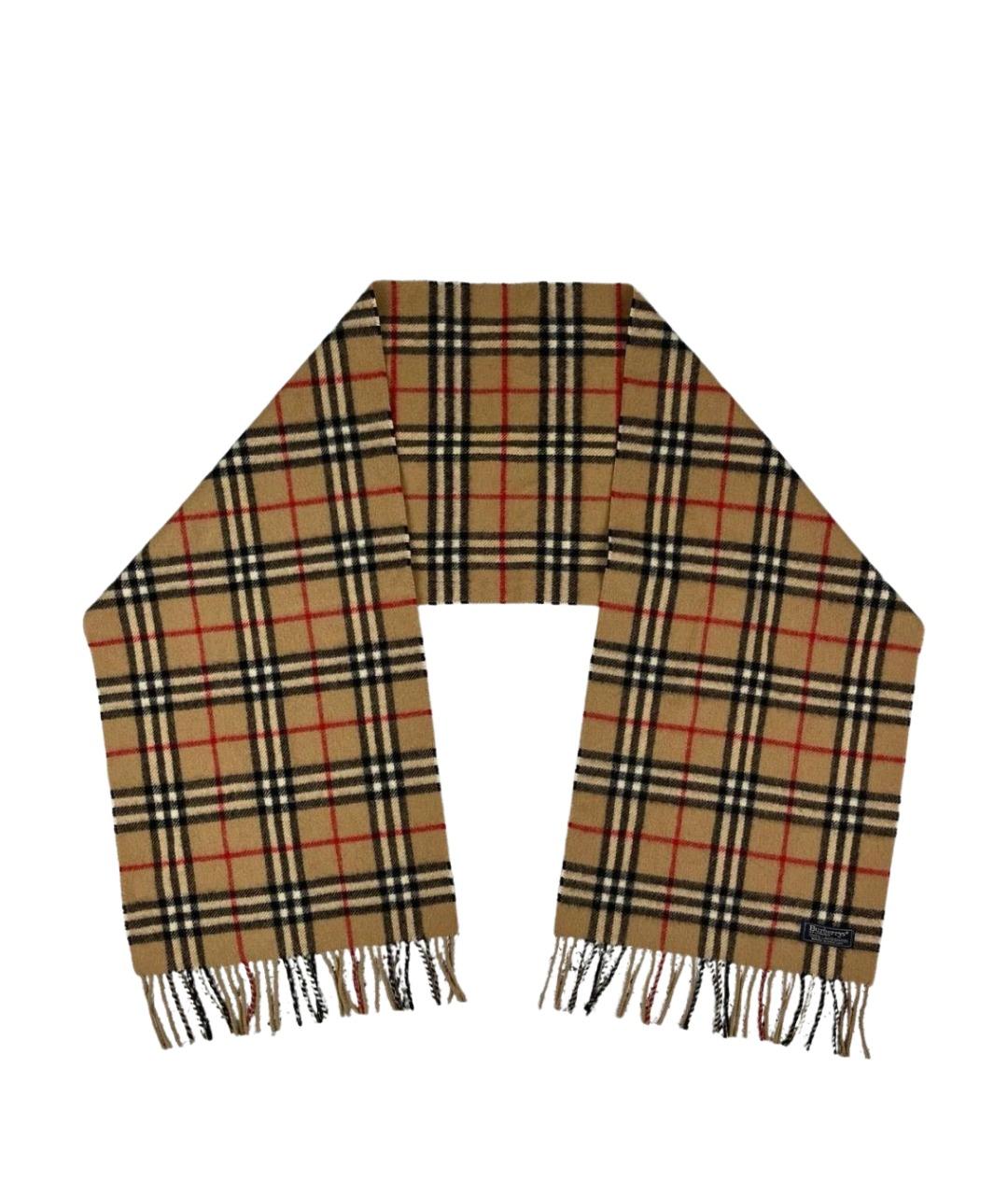 BURBERRY Бежевый шерстяной шарф, фото 1