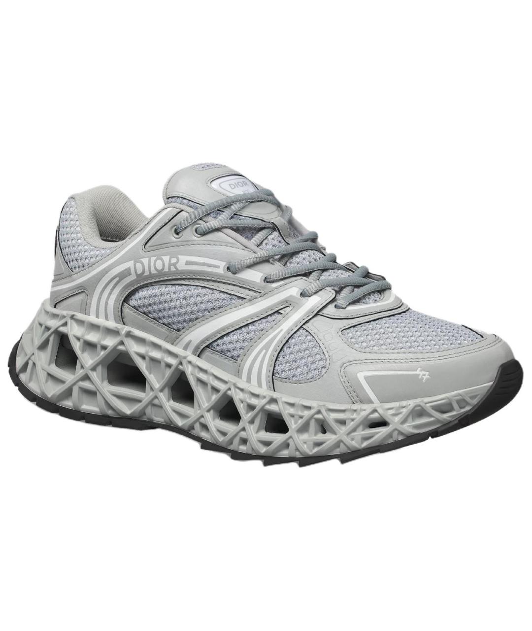 CHRISTIAN DIOR Серые высокие кроссовки / кеды, фото 3
