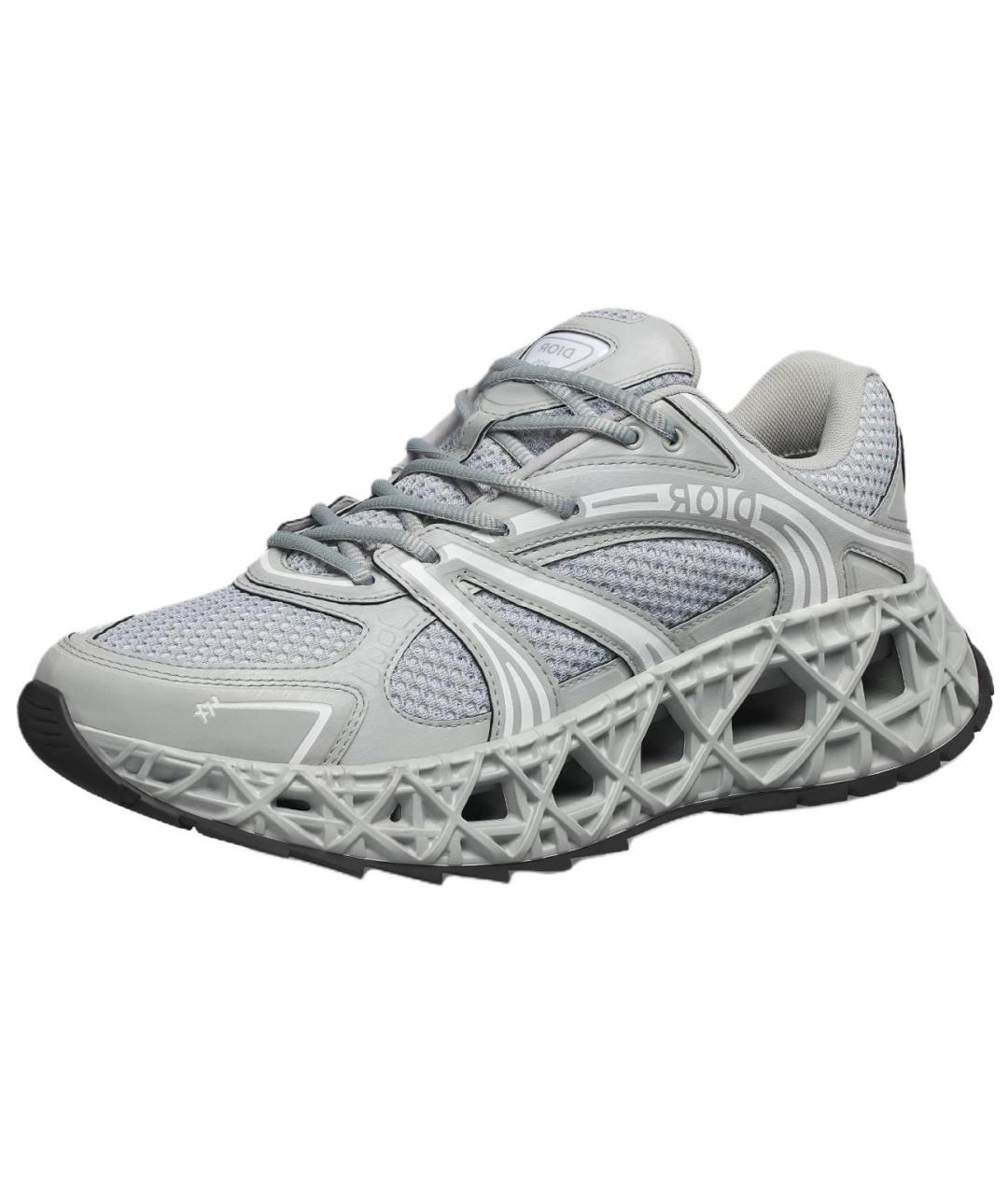 CHRISTIAN DIOR Серые высокие кроссовки / кеды, фото 4