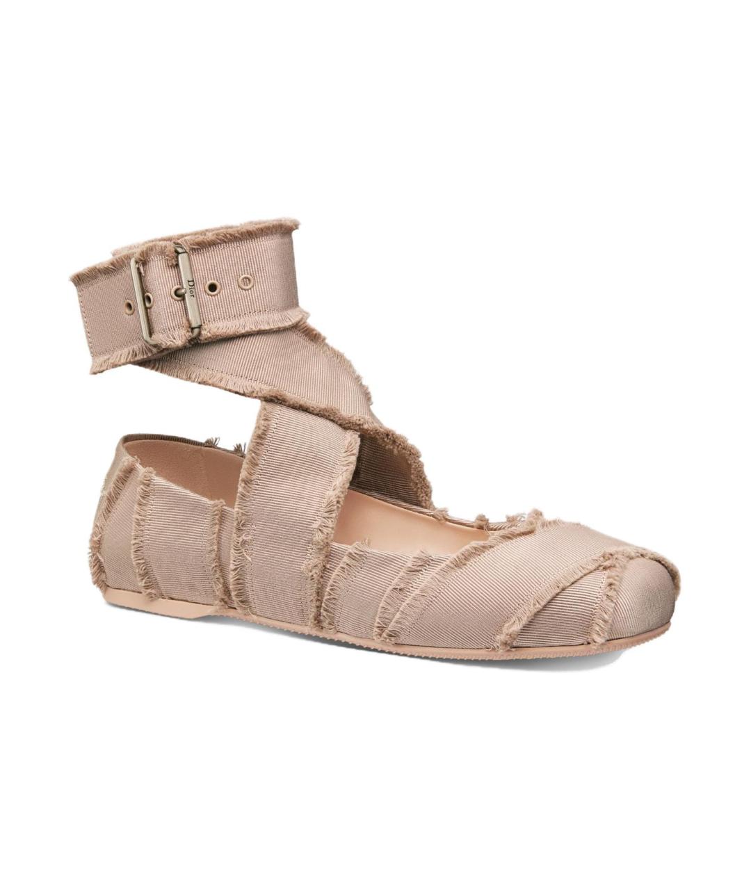 CHRISTIAN DIOR Розовые текстильные балетки, фото 3