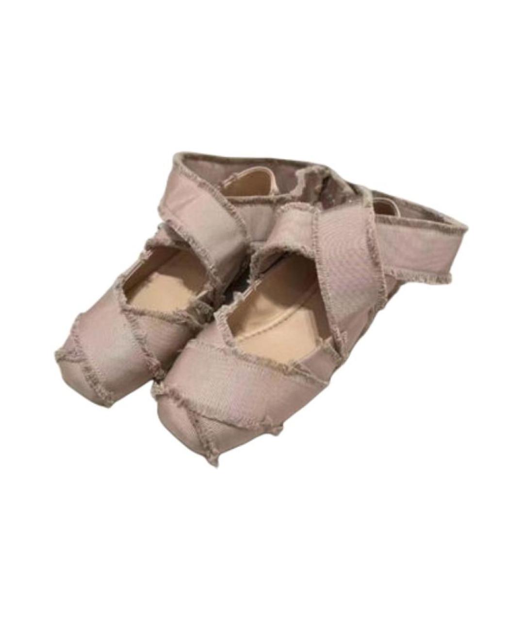 CHRISTIAN DIOR Розовые текстильные балетки, фото 5