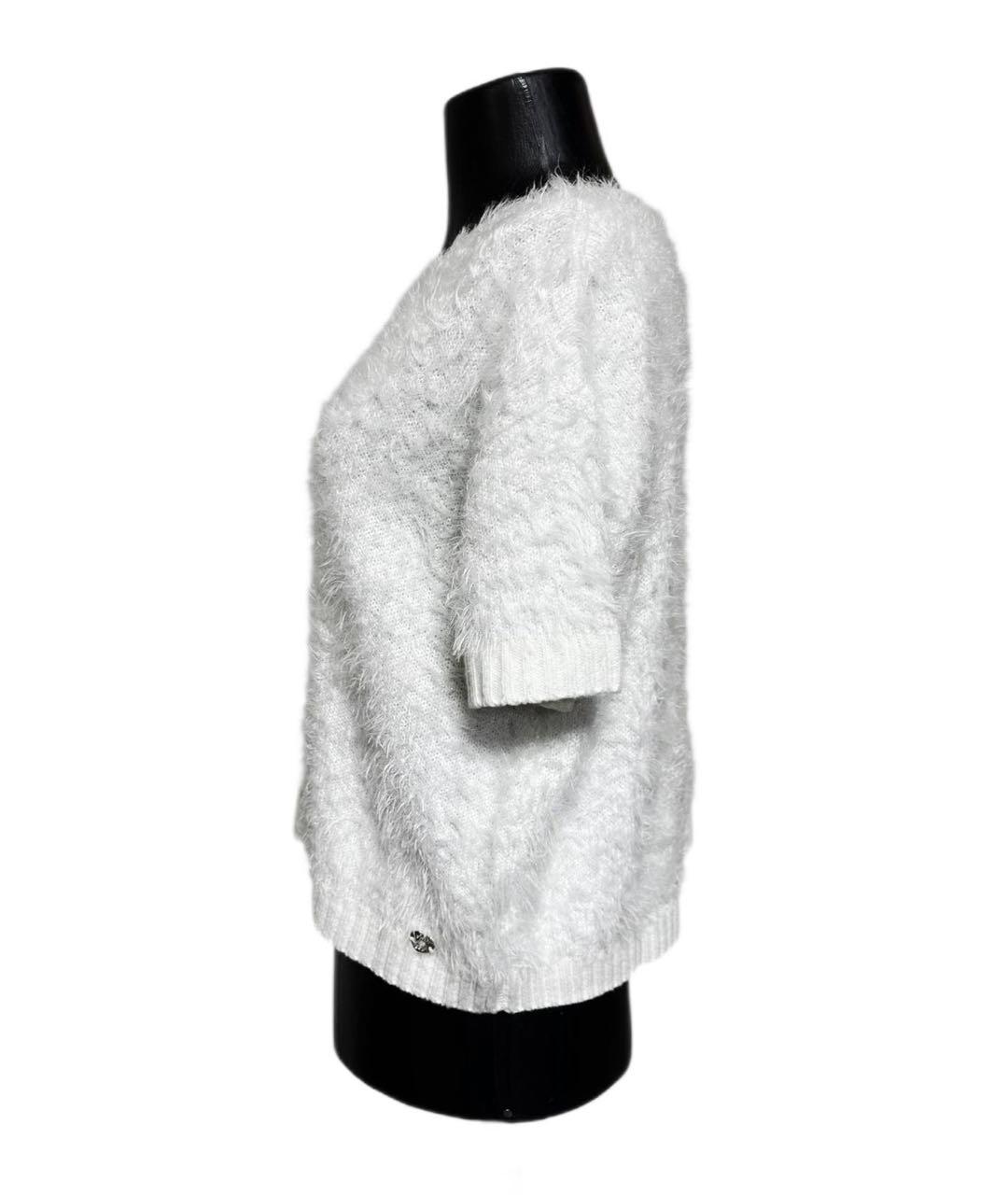TWIN-SET Белый полиэстеровый джемпер / свитер, фото 6
