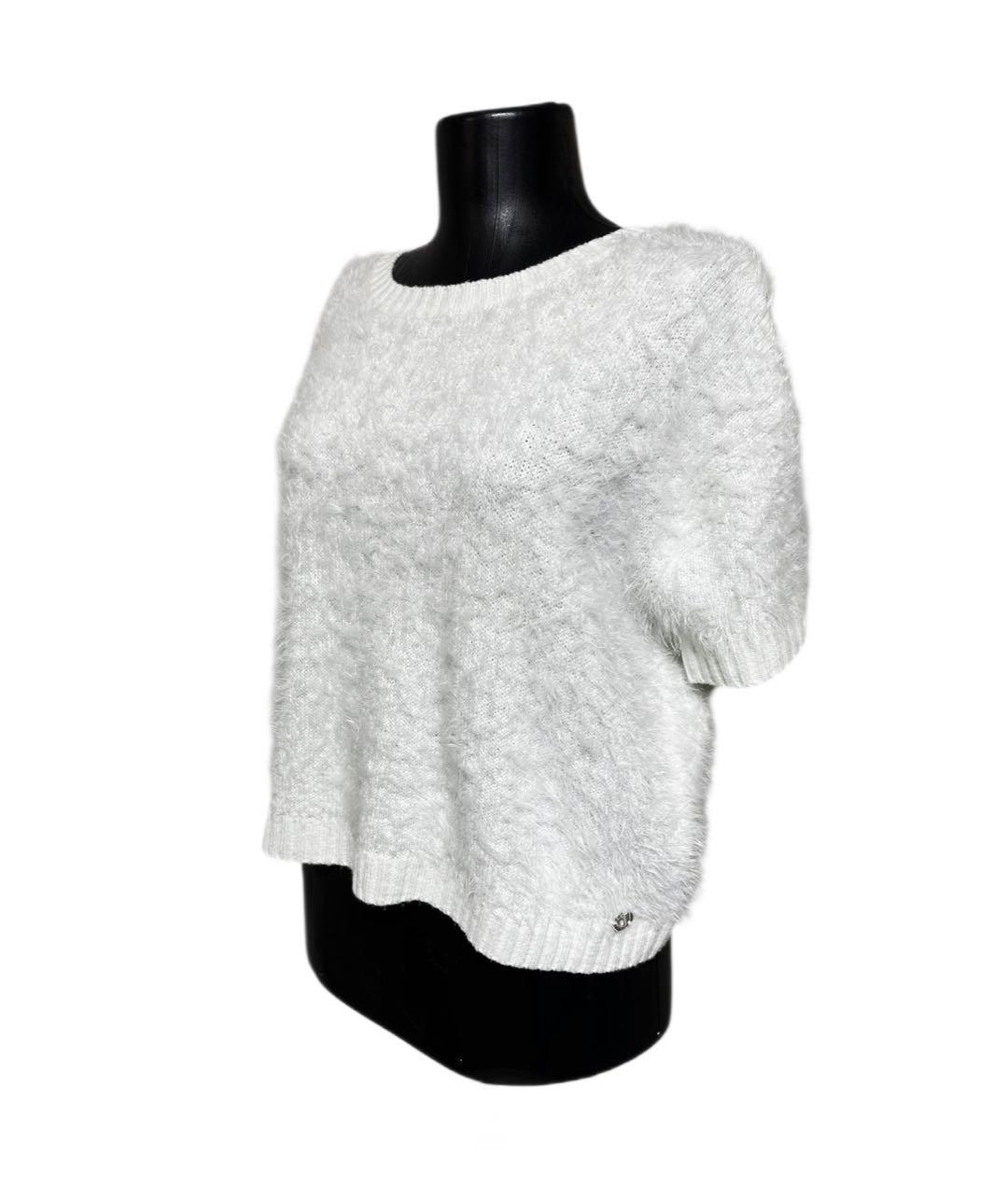 TWIN-SET Белый полиэстеровый джемпер / свитер, фото 7