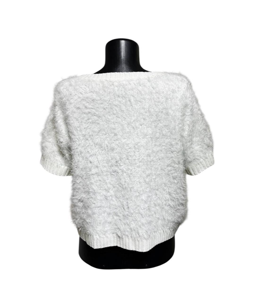 TWIN-SET Белый полиэстеровый джемпер / свитер, фото 2