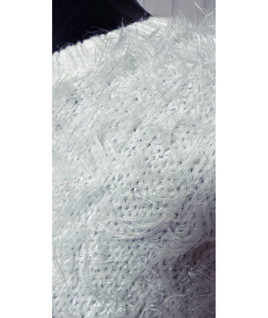 TWIN-SET Белый полиэстеровый джемпер / свитер, фото 5