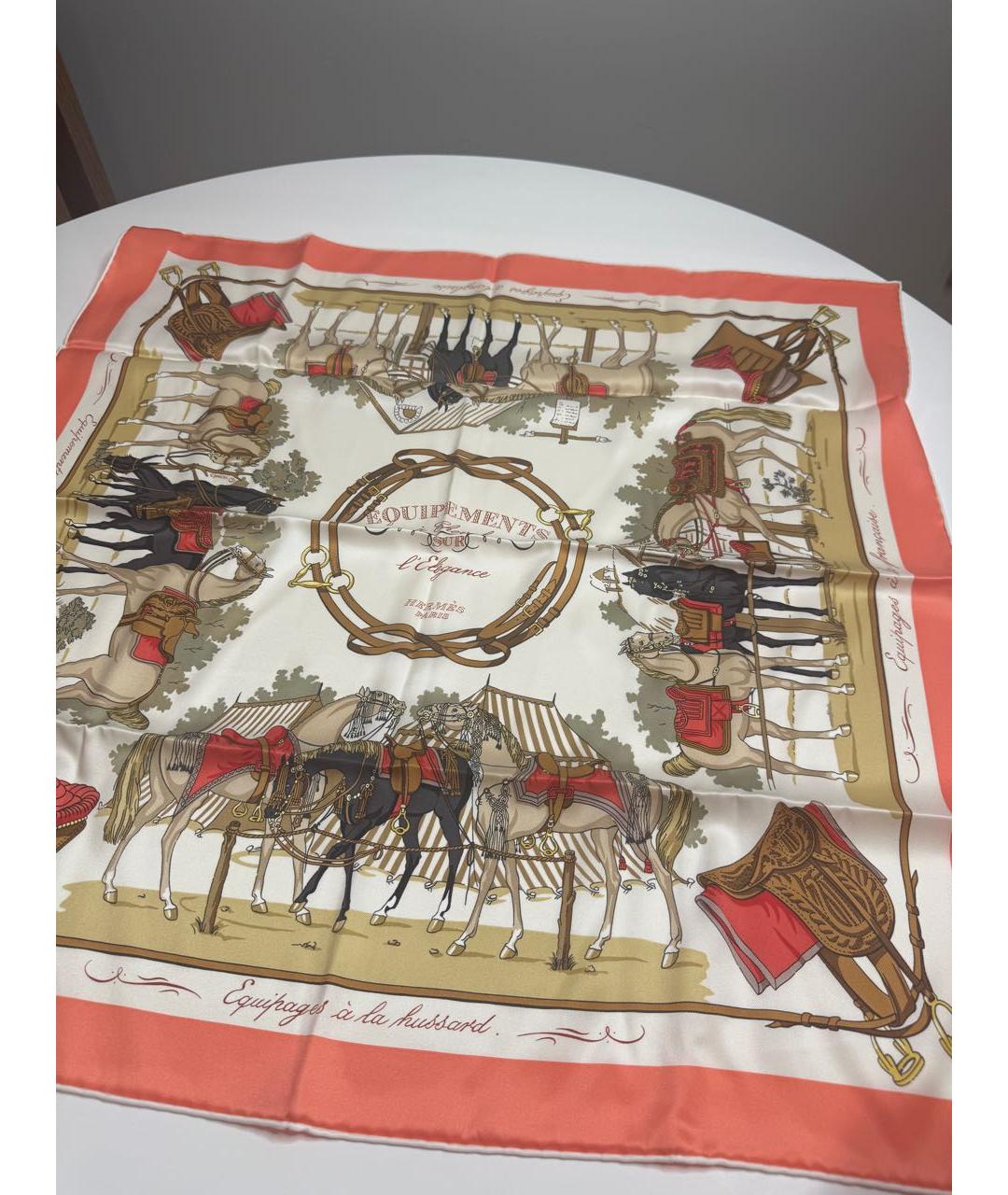 HERMES Мульти шелковый платок, фото 2