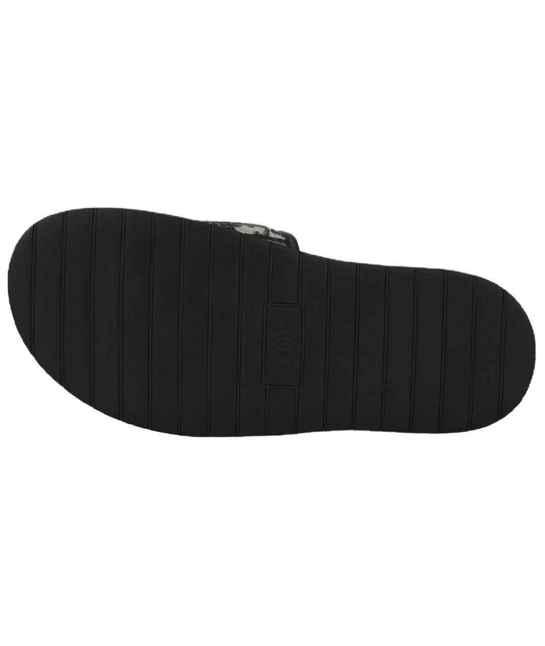 CHRISTIAN DIOR Черные текстильные сандалии, фото 5