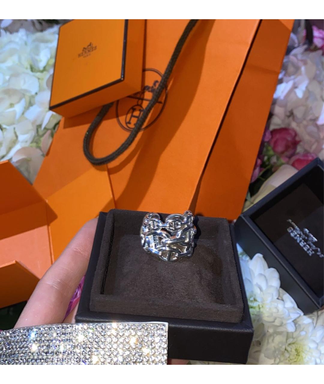 HERMES Серебряное серебряное кольцо, фото 5