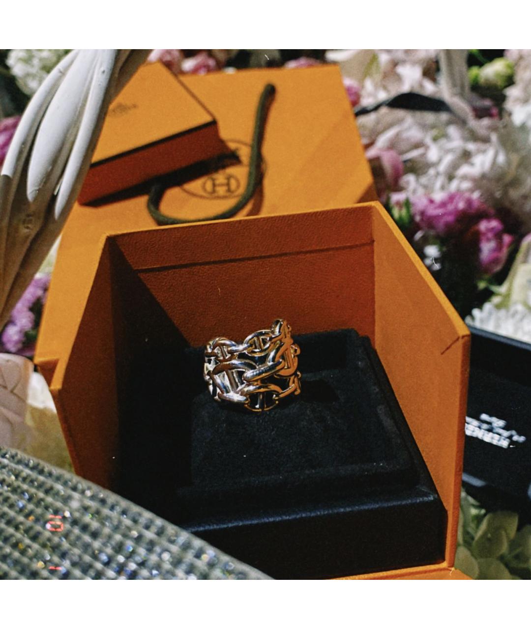 HERMES Серебряное серебряное кольцо, фото 4