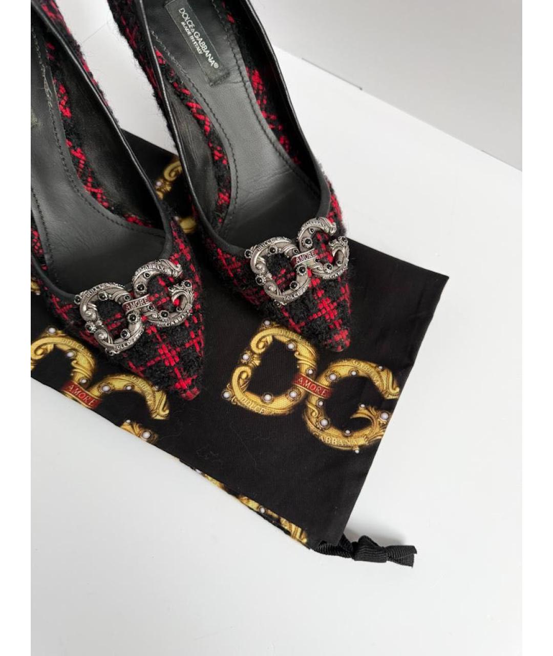 DOLCE&GABBANA Черные текстильные туфли, фото 6