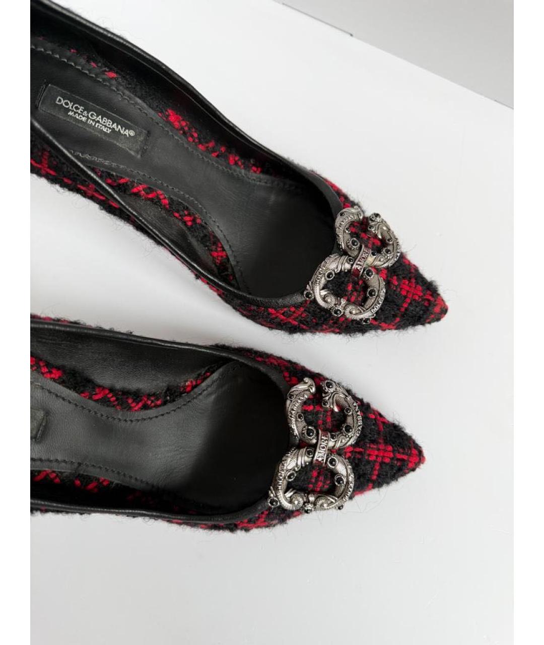 DOLCE&GABBANA Черные текстильные туфли, фото 7