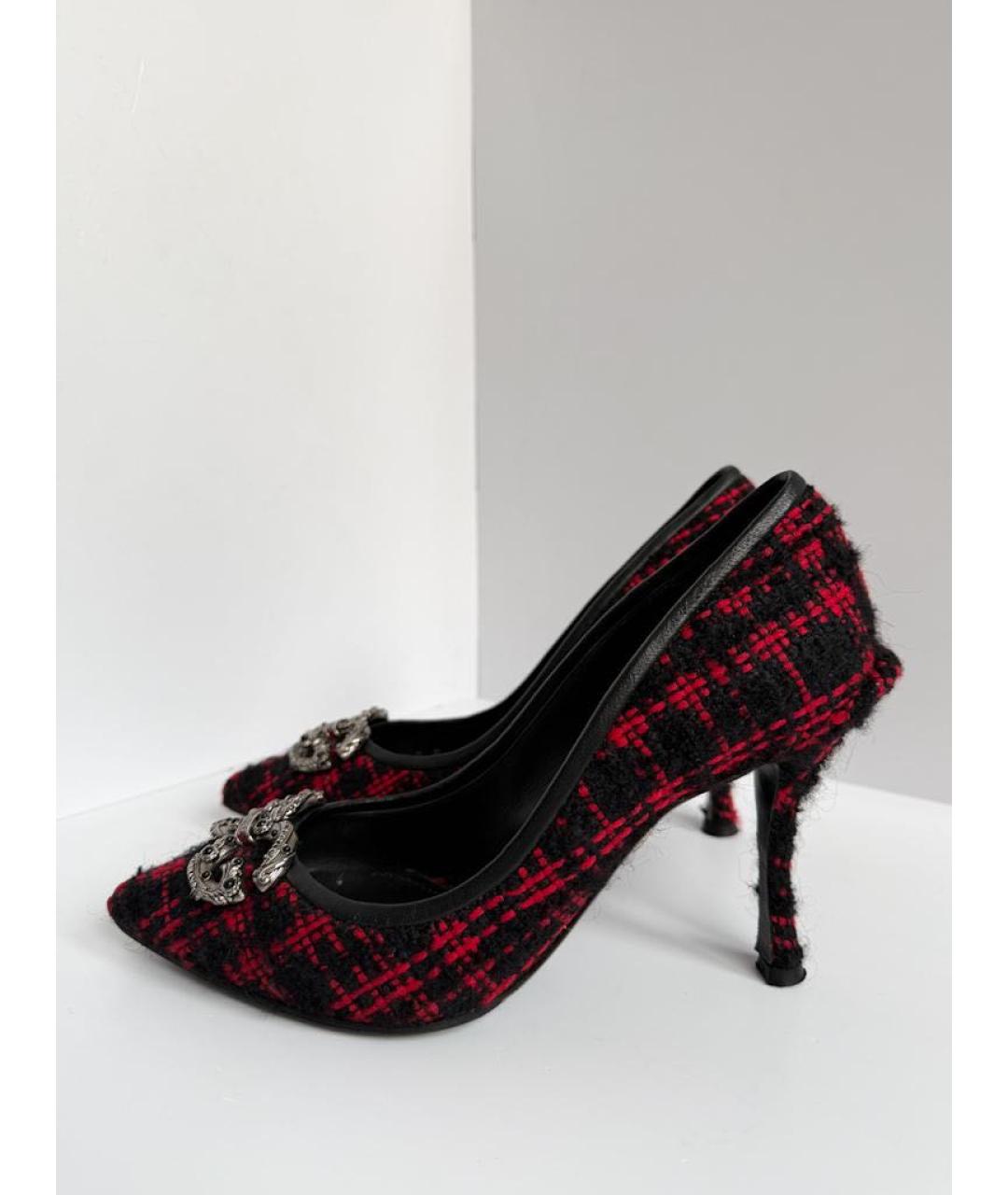 DOLCE&GABBANA Черные текстильные туфли, фото 8