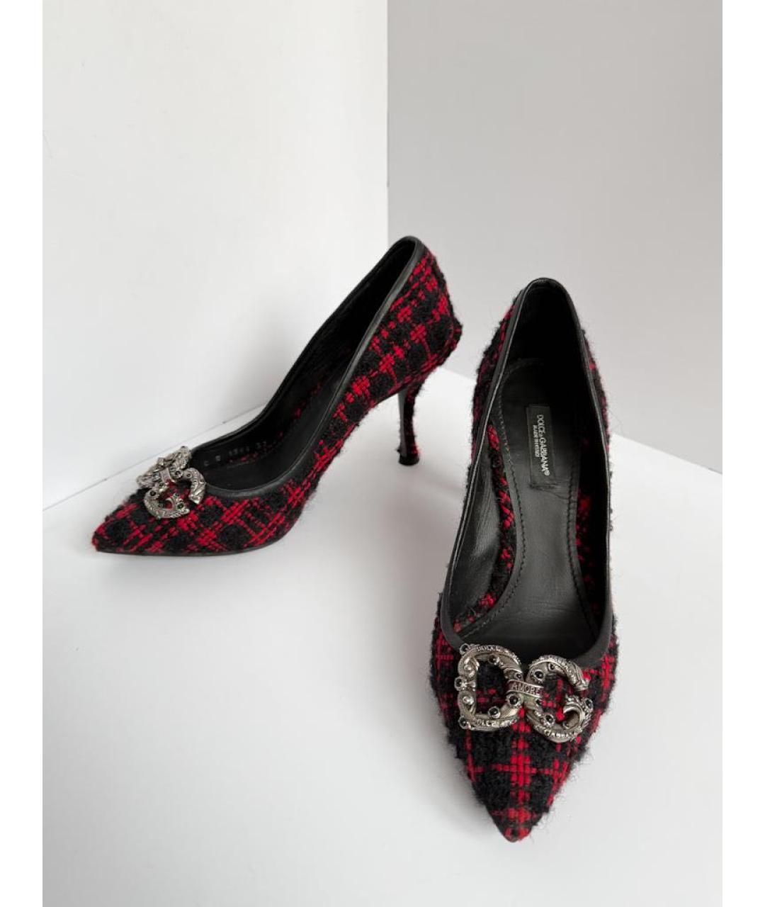 DOLCE&GABBANA Черные текстильные туфли, фото 3