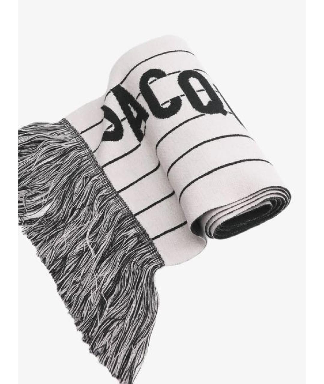 JACQUEMUS Белый шерстяной шарф, фото 3