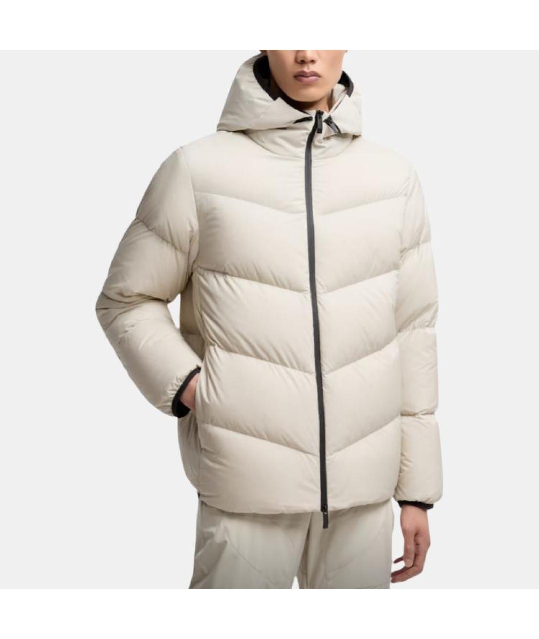 MONCLER Белая полиамидовая куртка, фото 2