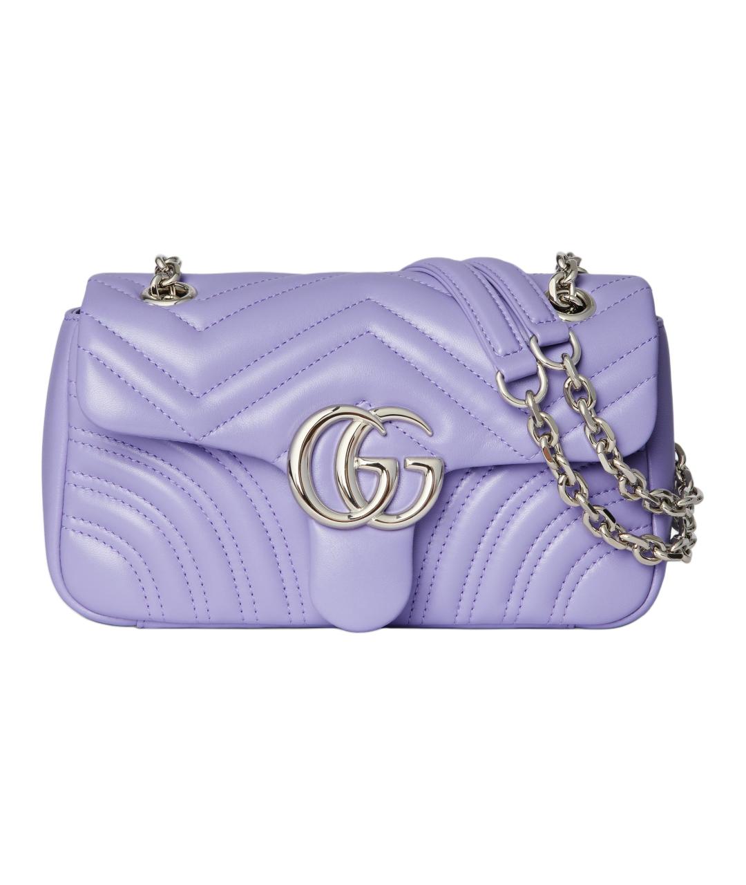 GUCCI Фиолетовая кожаная сумка через плечо, фото 7