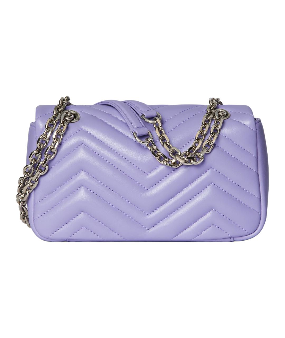 GUCCI Фиолетовая кожаная сумка через плечо, фото 4