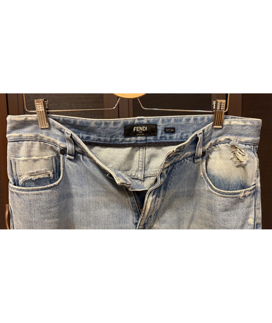 FENDI Голубые джинсы, фото 3