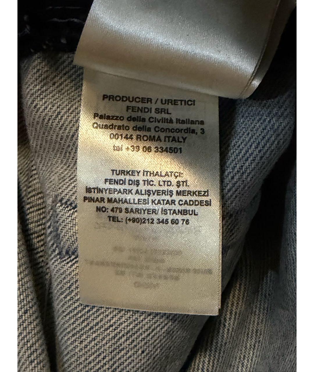 FENDI Голубые джинсы, фото 5