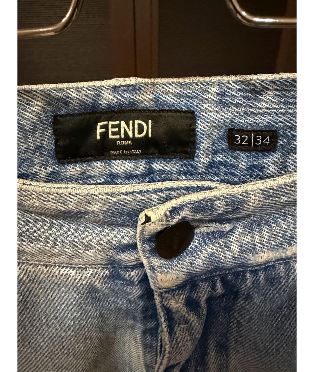 FENDI Голубые джинсы, фото 4