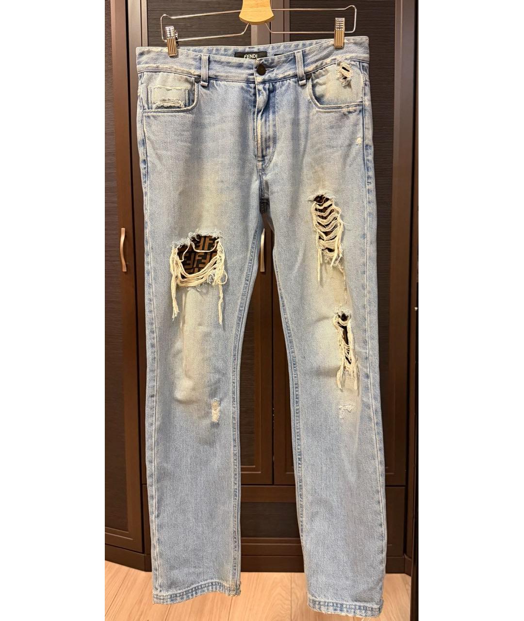 FENDI Голубые джинсы, фото 8