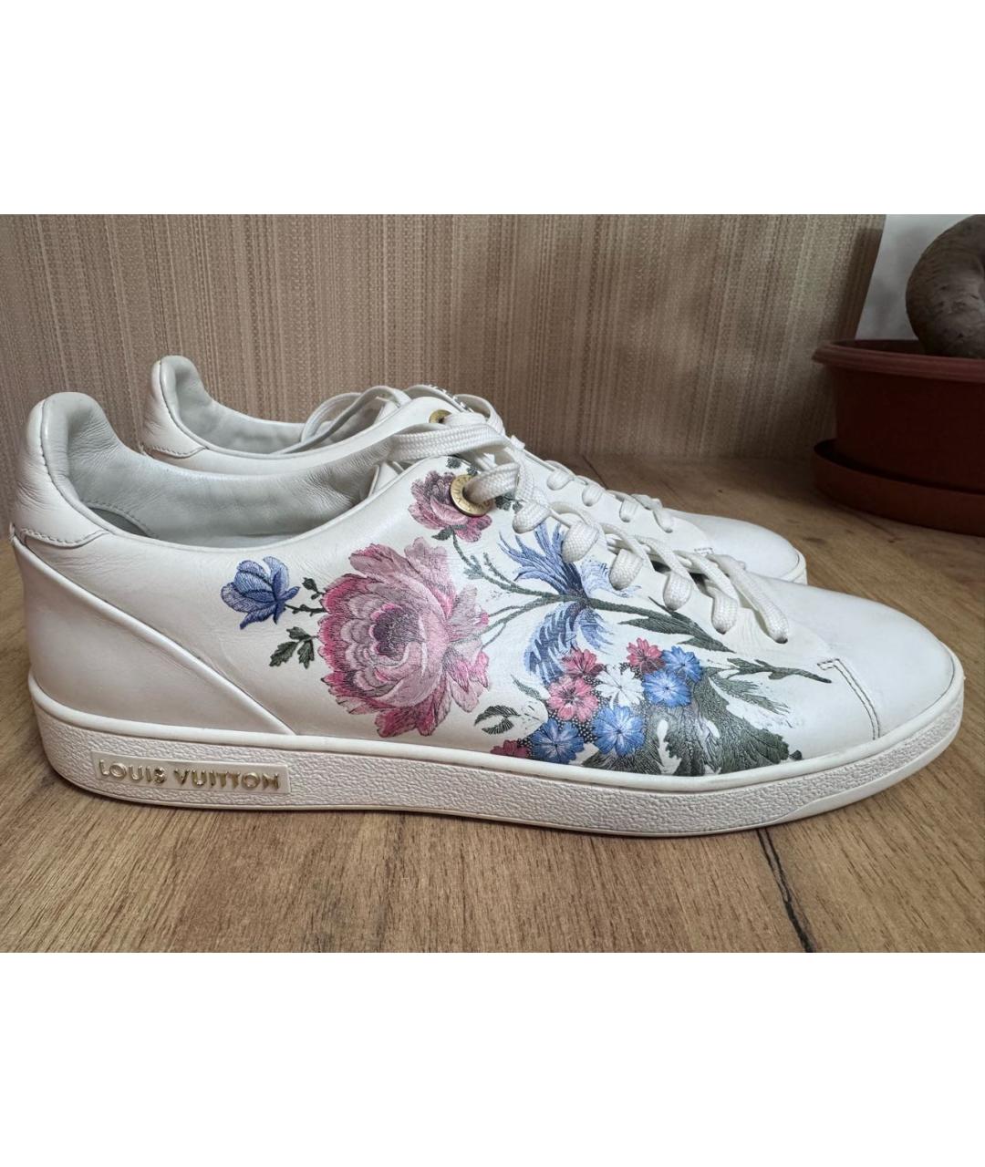 LOUIS VUITTON Белые кожаные кеды, фото 5