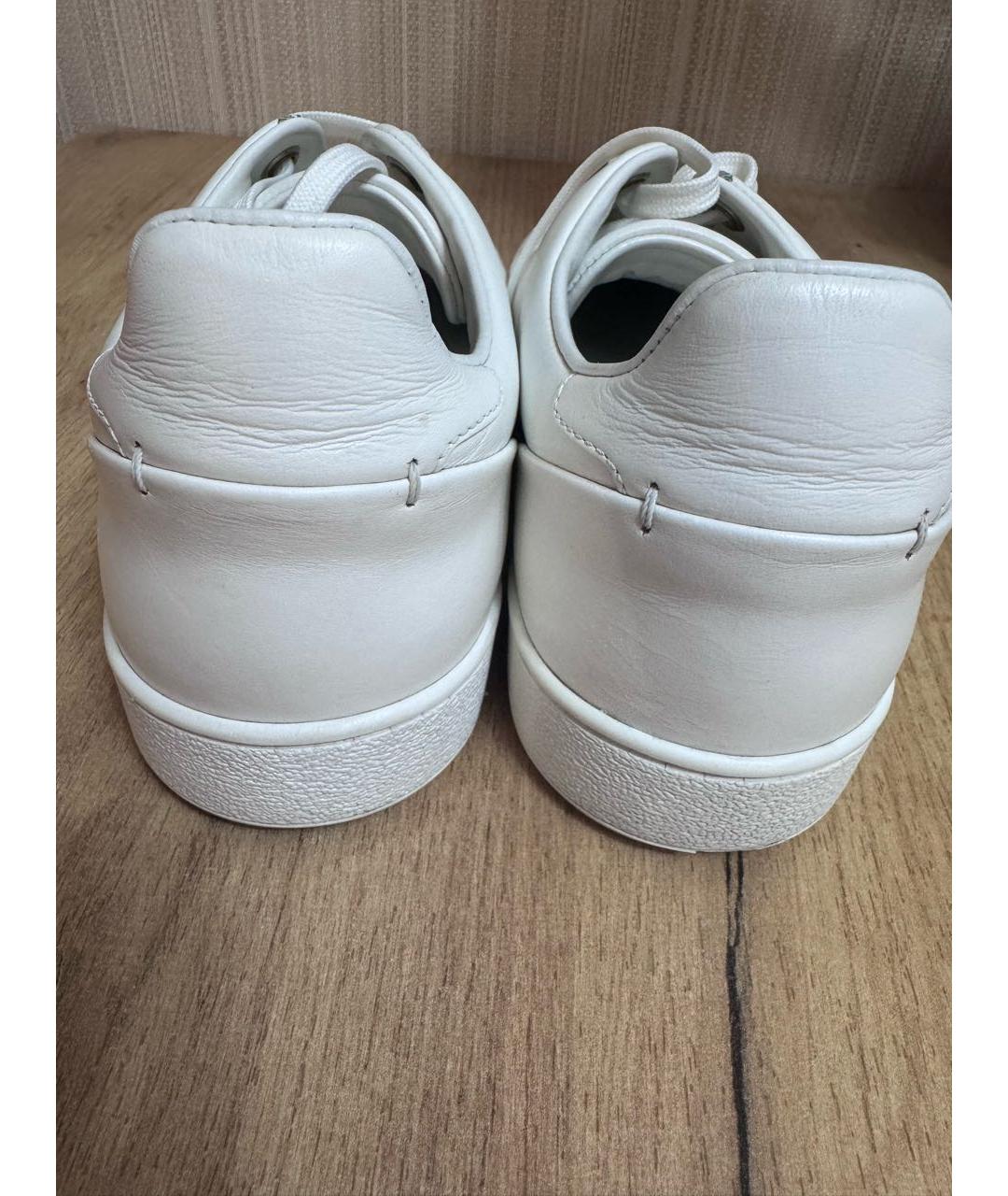 LOUIS VUITTON Белые кожаные кеды, фото 3