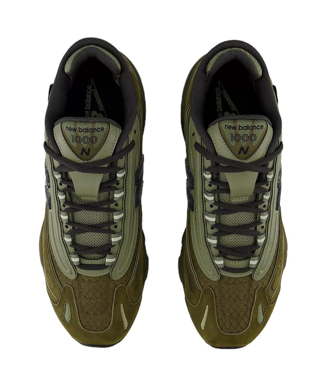 NEW BALANCE Зеленые замшевые высокие кроссовки / кеды, фото 3