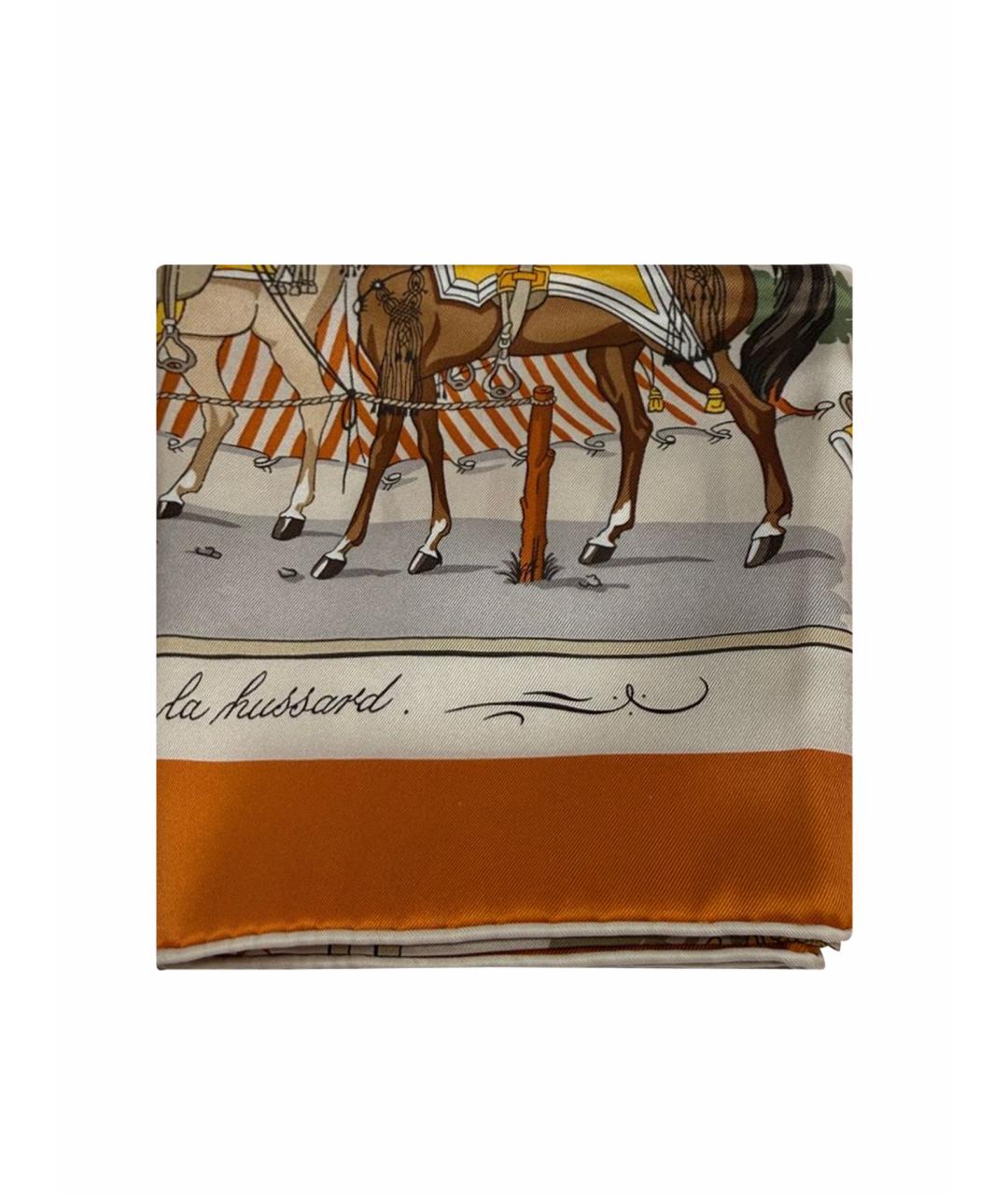 HERMES Мульти шелковый платок, фото 1