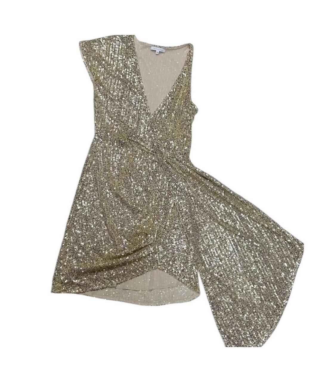 PATRIZIA PEPE Золотое полиэстеровое повседневное платье, фото 3