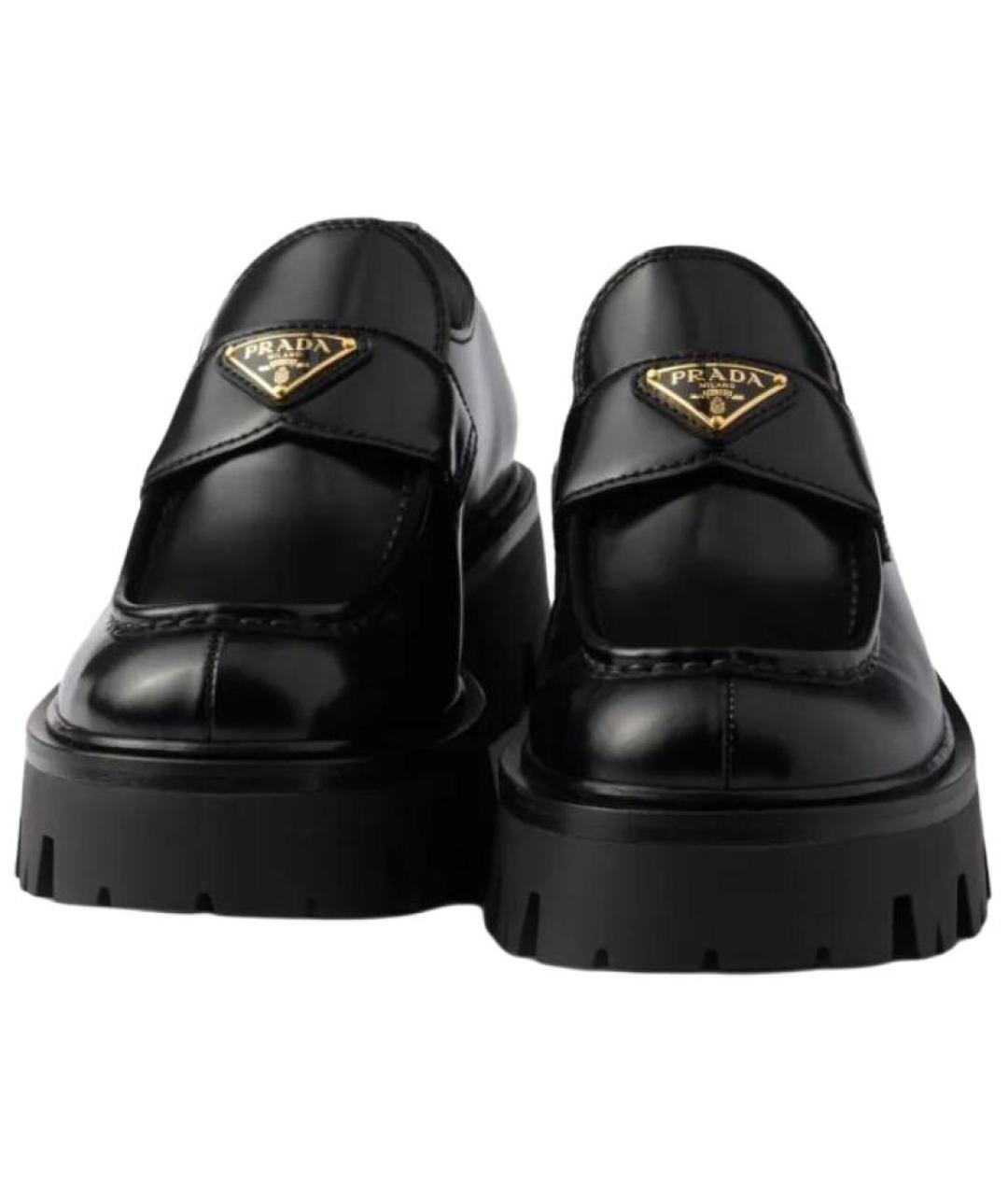 PRADA Черные кожаные лоферы, фото 5
