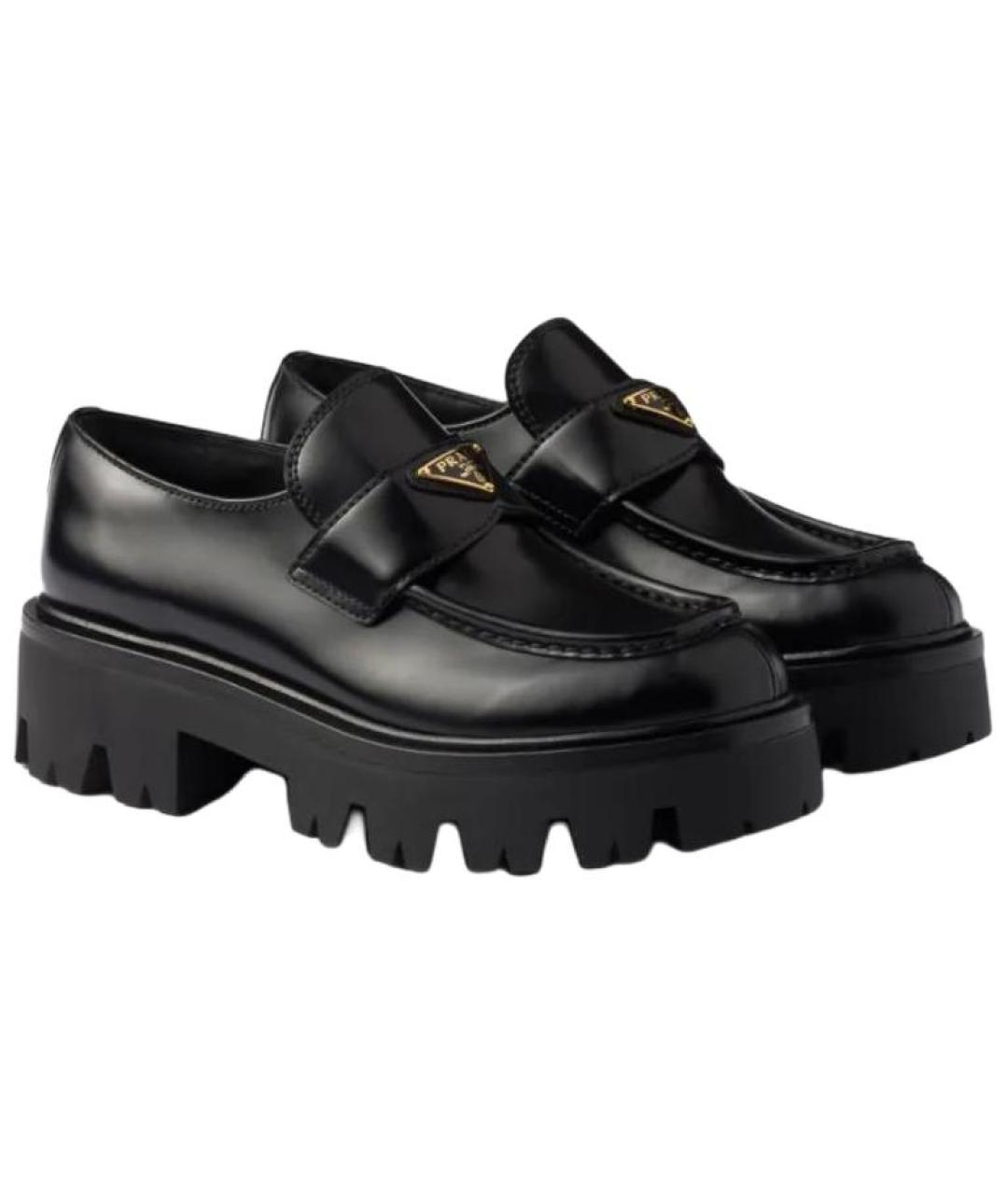 PRADA Черные кожаные лоферы, фото 3