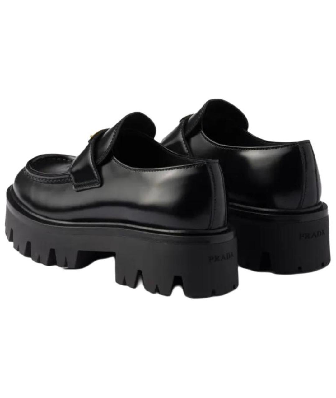 PRADA Черные кожаные лоферы, фото 4