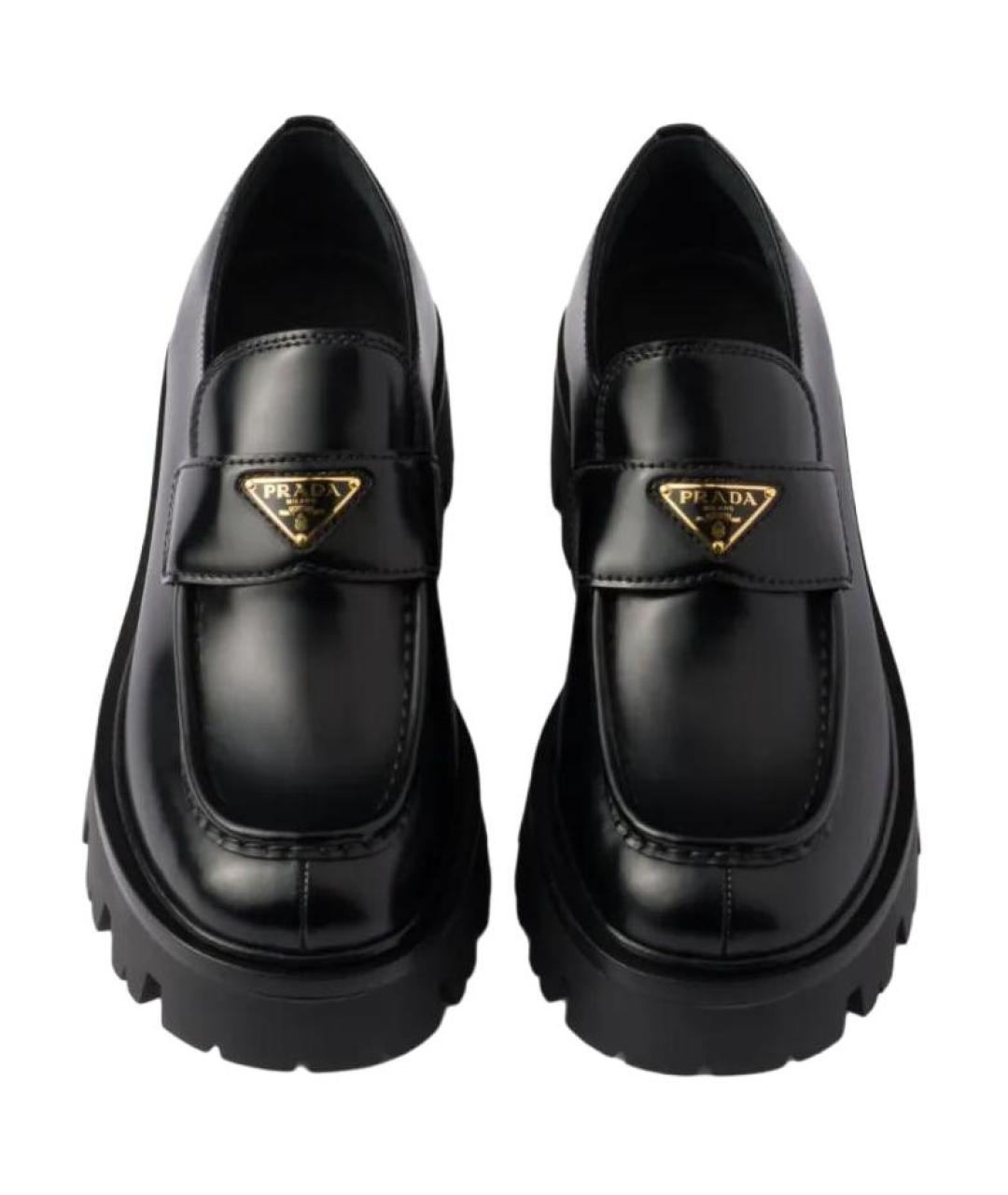 PRADA Черные кожаные лоферы, фото 6