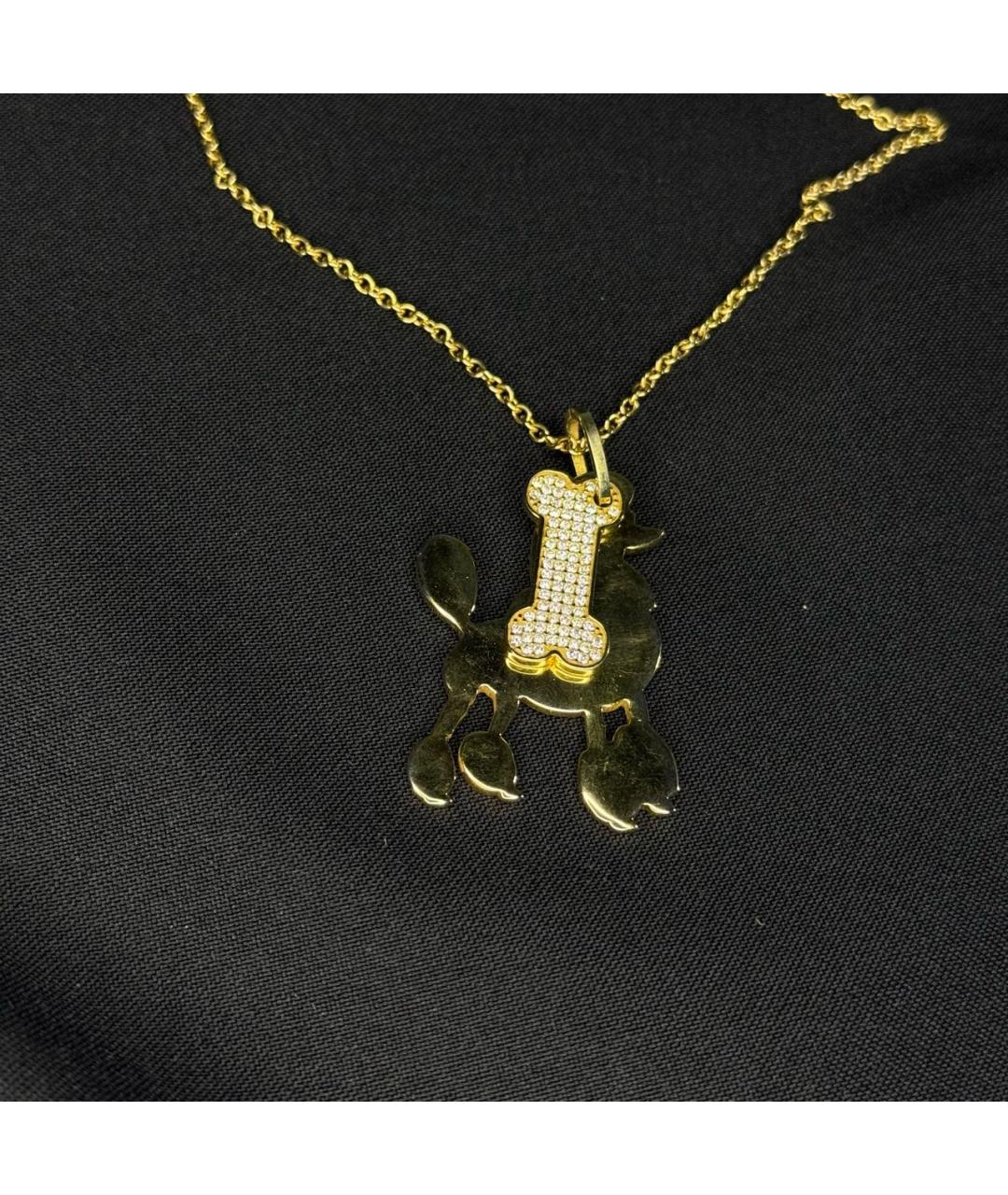 MOSCHINO Золотое металлическое колье, фото 2