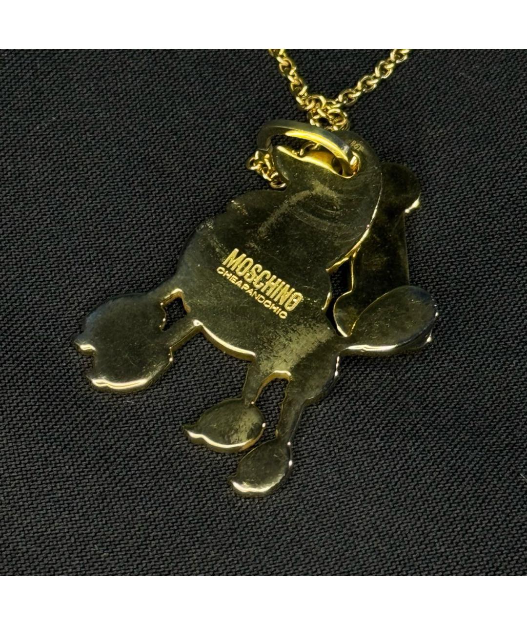 MOSCHINO Золотое металлическое колье, фото 3
