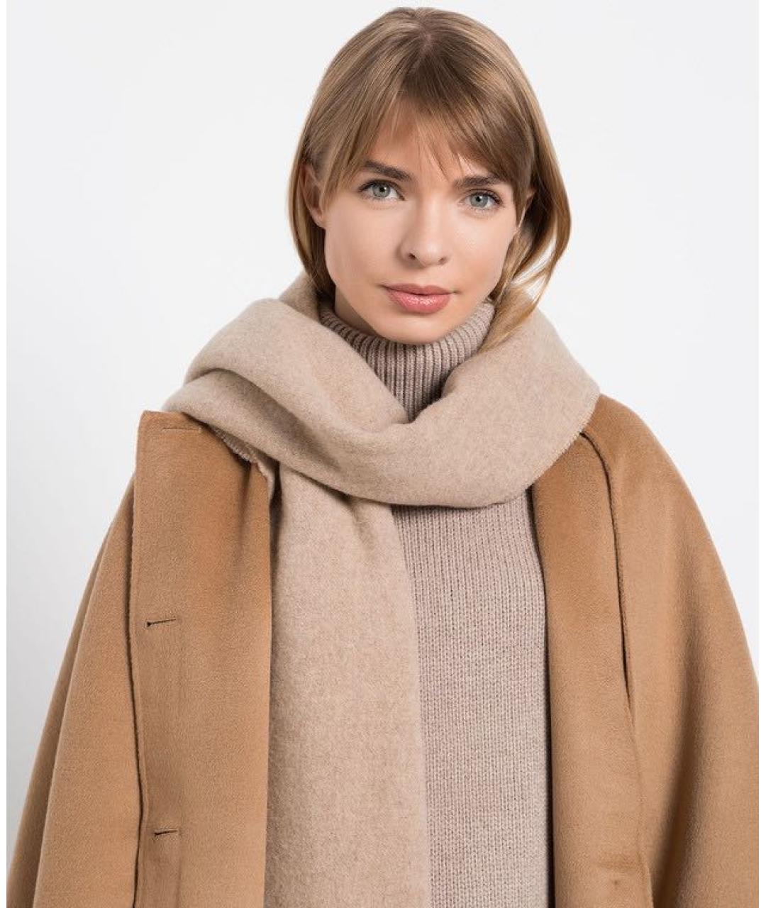 TOTEME Бежевый шерстяной шарф, фото 5