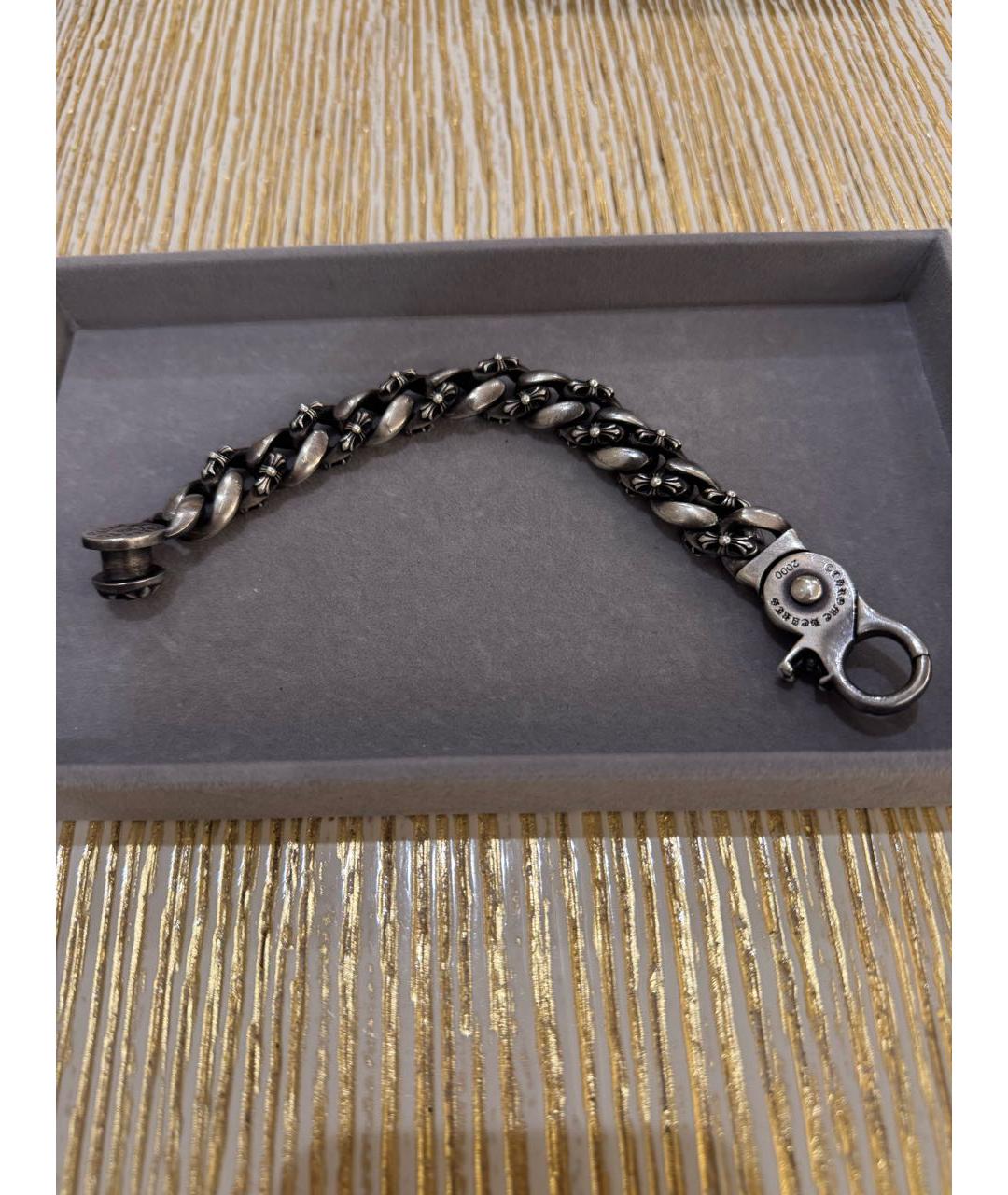 CHROME HEARTS Серый серебряный браслет, фото 5