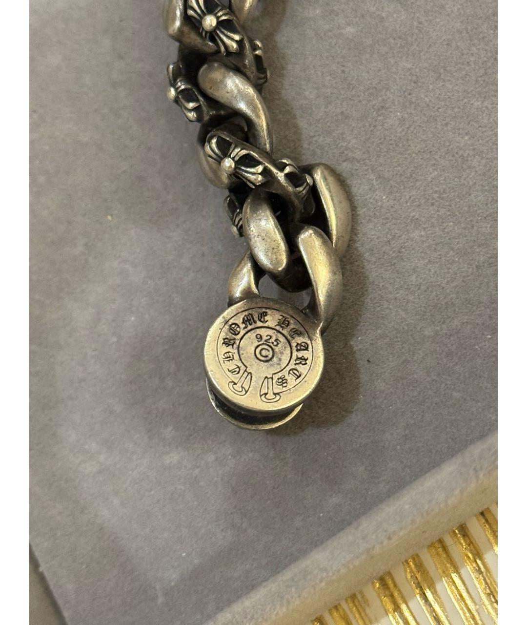 CHROME HEARTS Серый серебряный браслет, фото 4