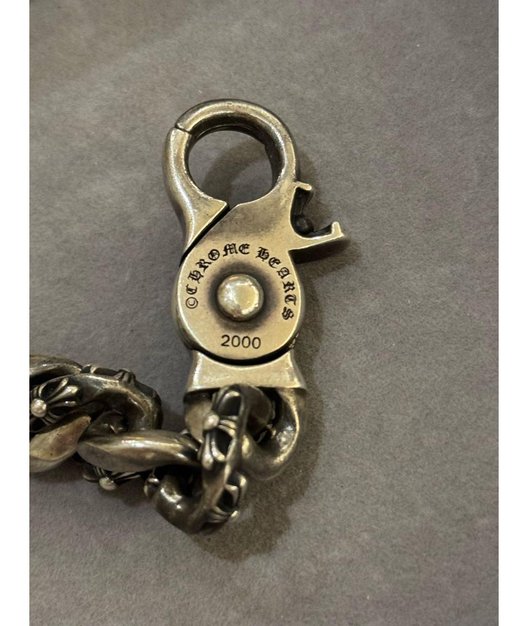 CHROME HEARTS Серый серебряный браслет, фото 3