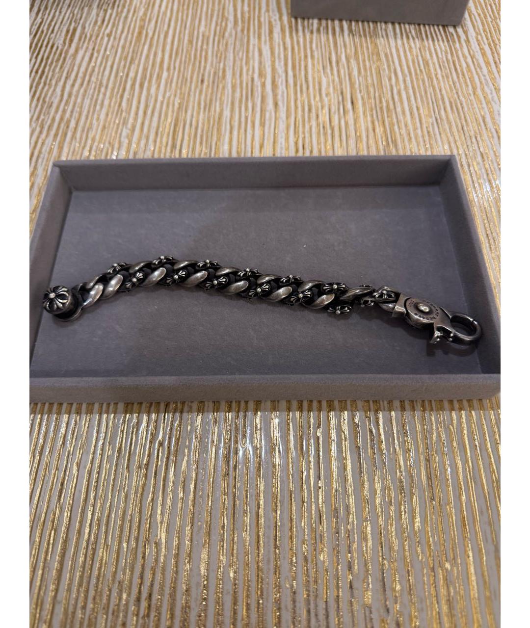 CHROME HEARTS Серый серебряный браслет, фото 2