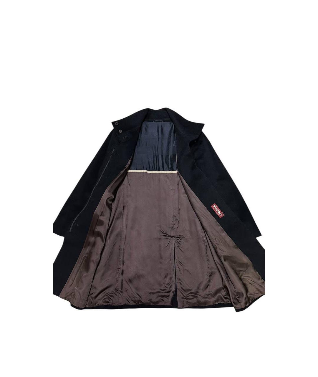 MAX MARA STUDIO Черное шерстяное пальто, фото 4