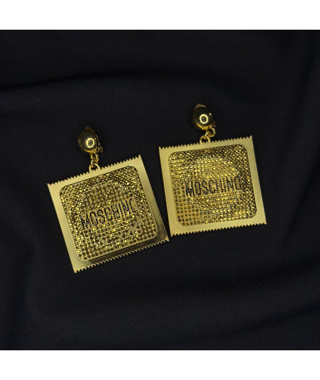 MOSCHINO Золотые металлические клипсы, фото 4