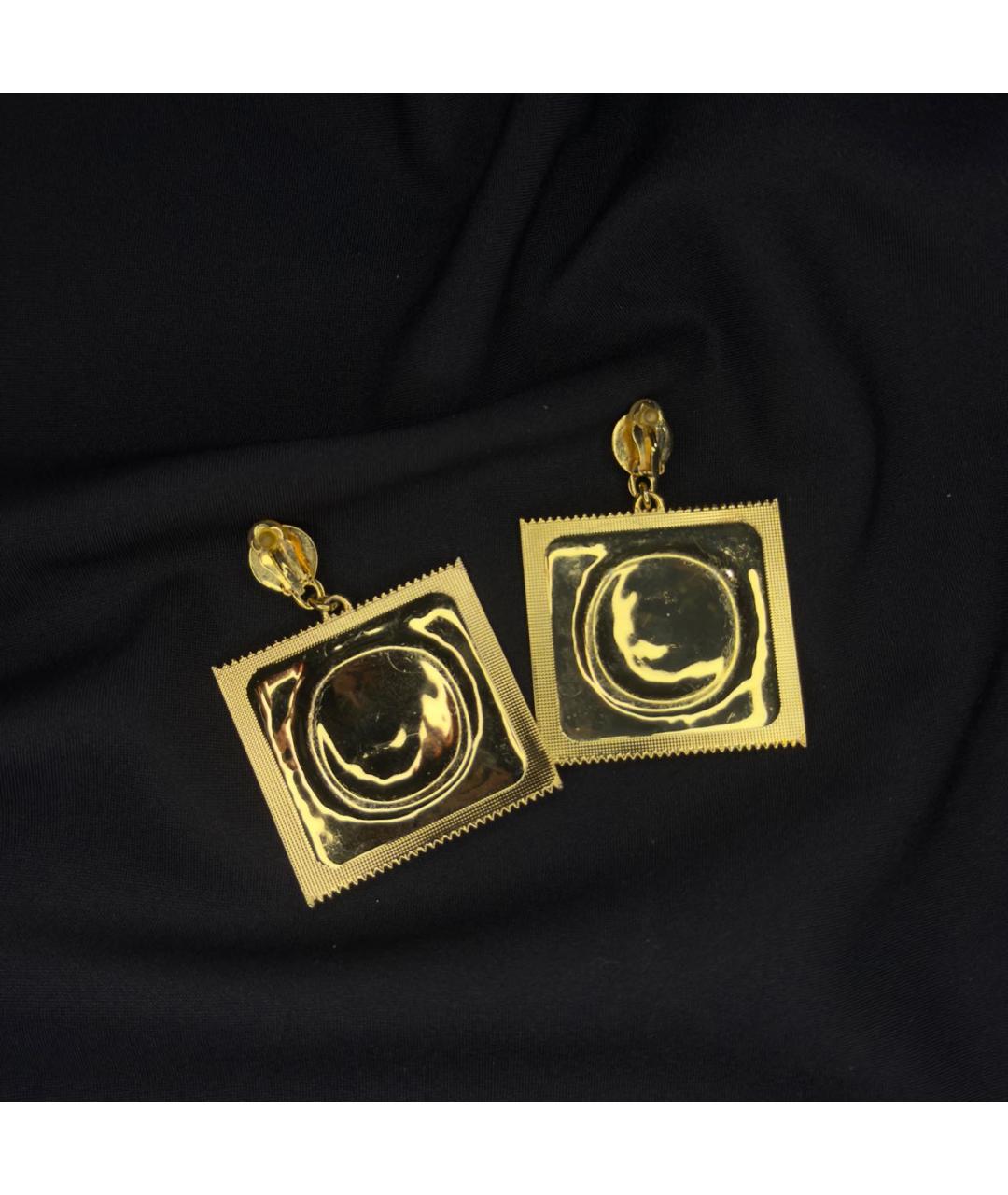 MOSCHINO Золотые металлические клипсы, фото 2