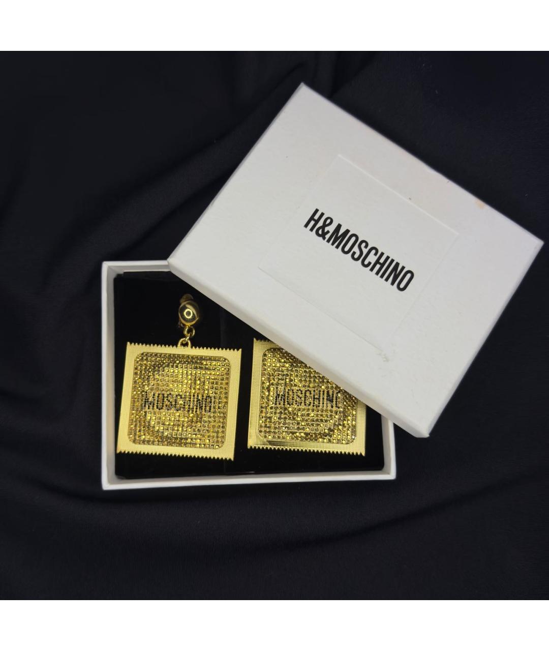 MOSCHINO Золотые металлические клипсы, фото 3