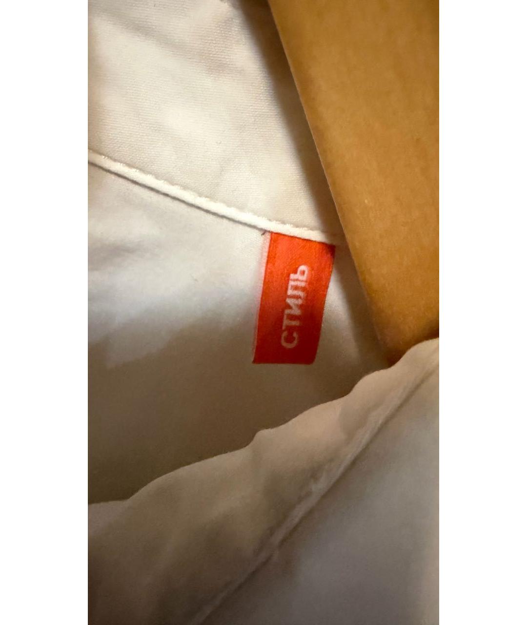 HERON PRESTON Белая хлопковая кэжуал рубашка, фото 3