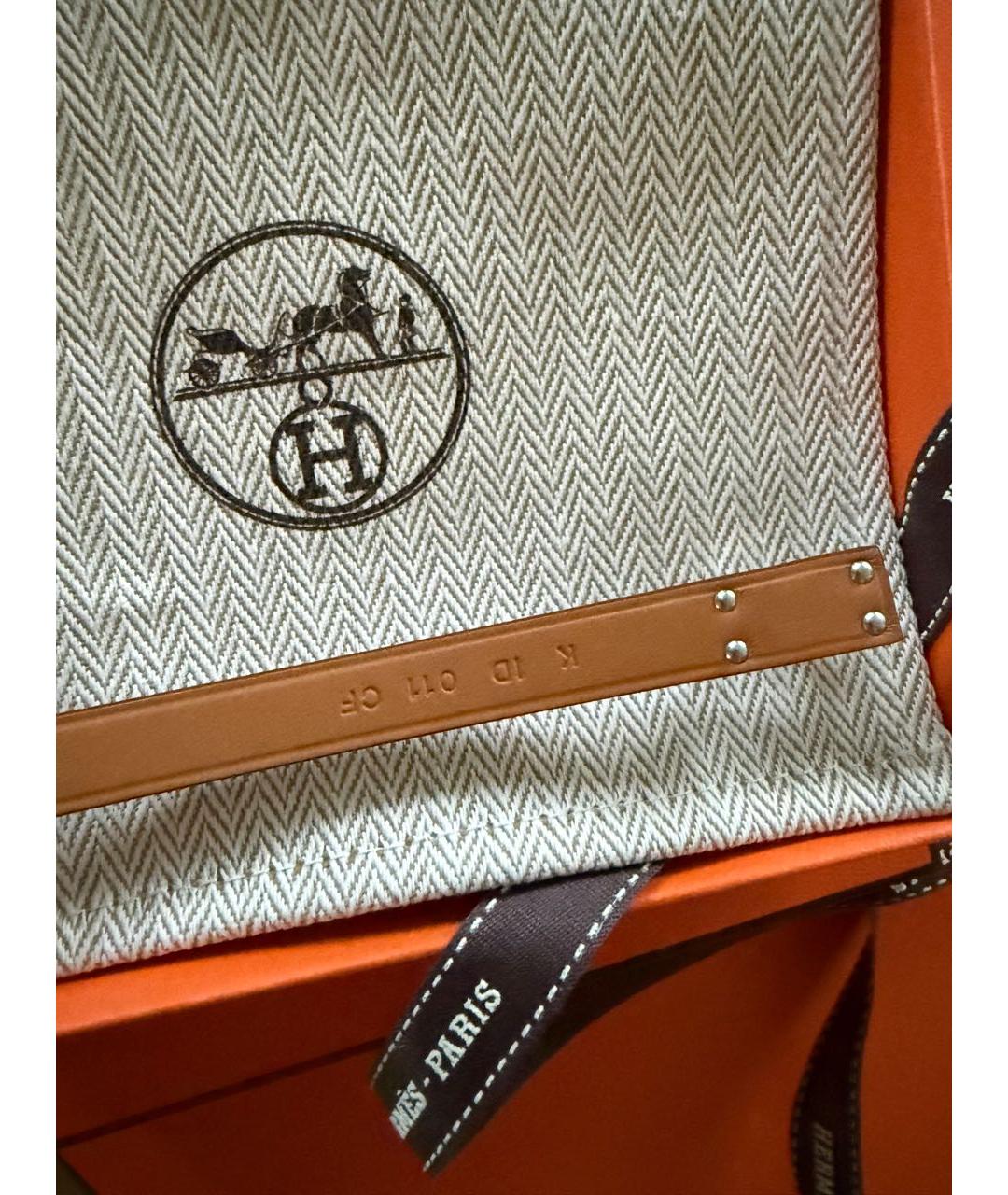 HERMES Золотой кожаный чокер, фото 6